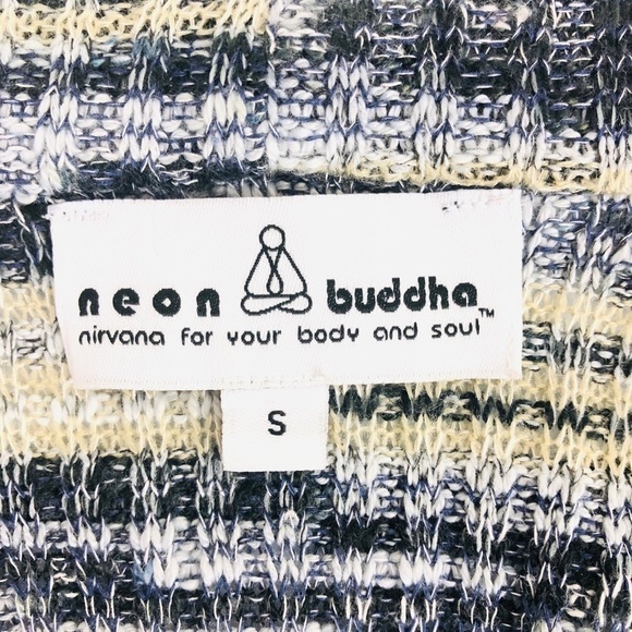 Neon Buddha Like New Boho Lagenlook Open Front Long Line Sweater Cardigan Vest S - Picture 7 of 10